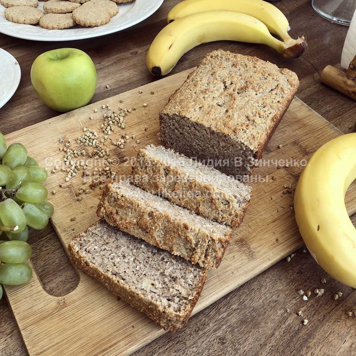 Banana Buckwheat Bread (Flour-free, Gluten-free, Vegan)